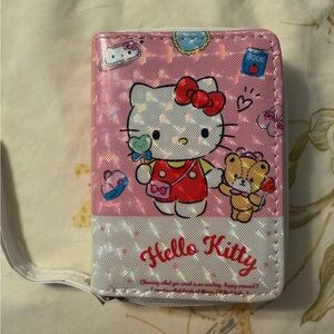Hello Kitty Pink and White Wristlet Wallet